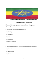Marketing management Exit Exam Ethiopia .doc